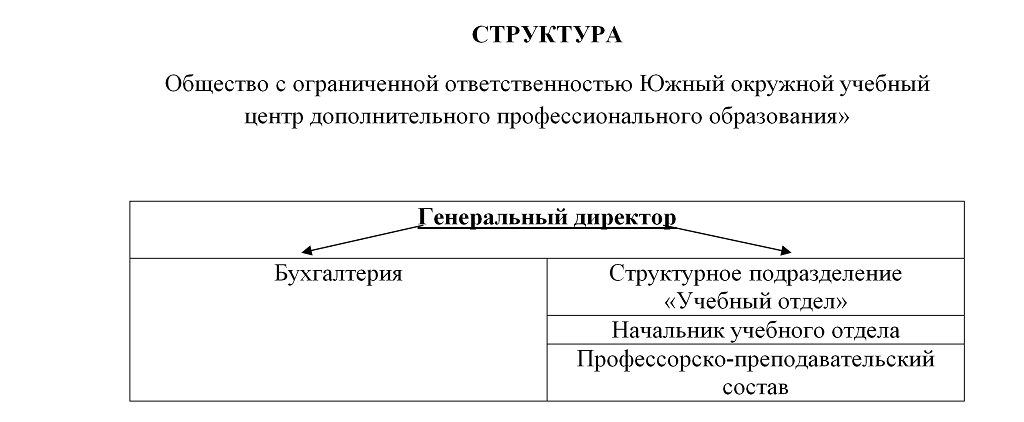 Структура ООО ЮОУЦДПО